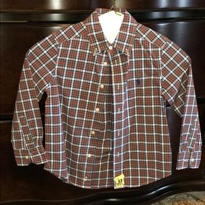 Ralph Lauren Boys 4/4T Plaid Button Down Shirt